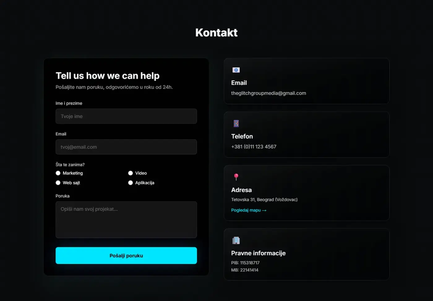 GLITCH — kontakt